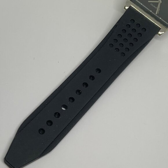 Cote d’ Azur men’s Watch silver black tone quartz analog 38mm silicone running - Picture 6 of 7